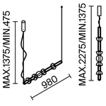Подвесной светодиодный светильник Maytoni Cosmo MOD210PL-L39BS3K