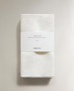 ZARA HOME САЛФЕТКИ ИЗ ПЛОТНОГО ХЛОПКА (2 ШТ.), БЕЛЫЙ