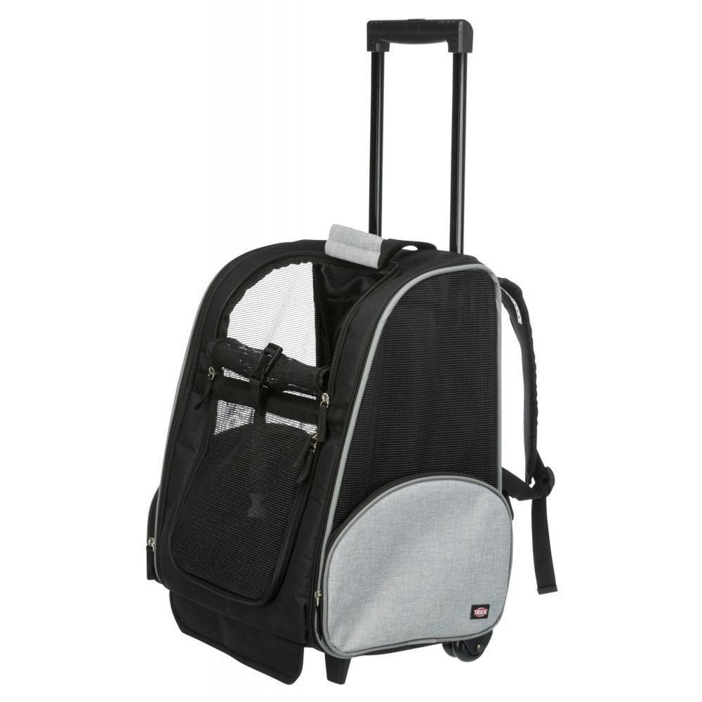 Сумка-переноска для кошек и собак Trixie Trolley, размер 36х50х27​см., черный / серый