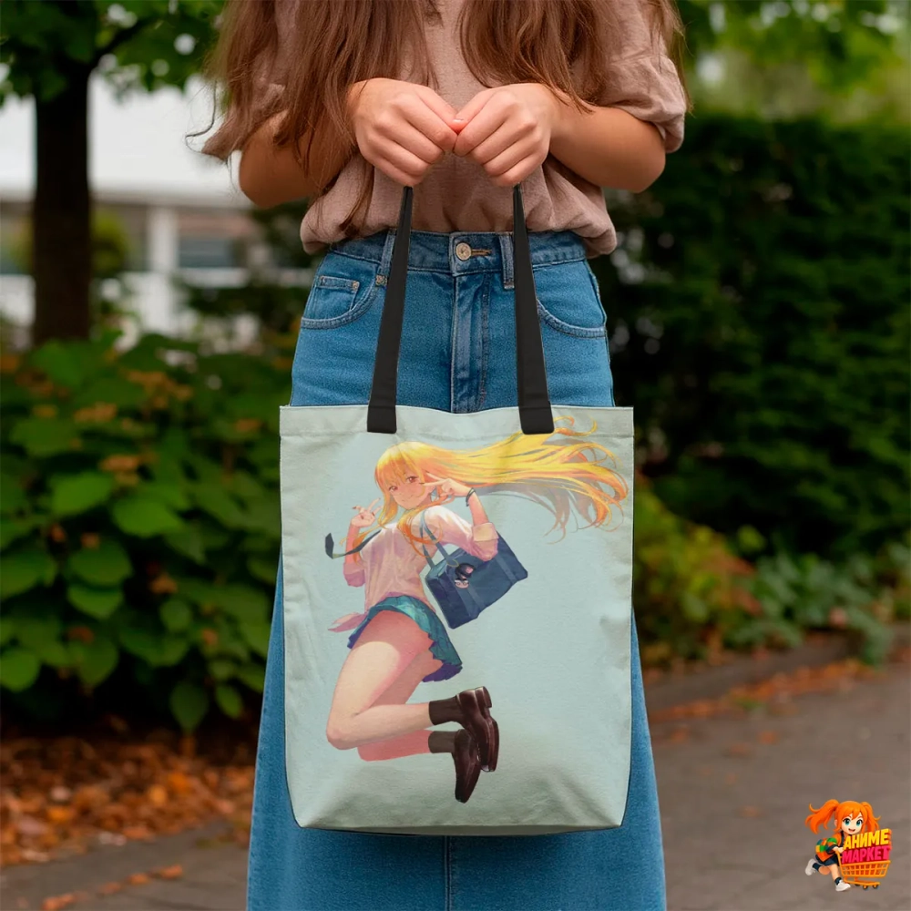 Сумка шоппер с принтом Эта фарфоровая кукла влюбилась