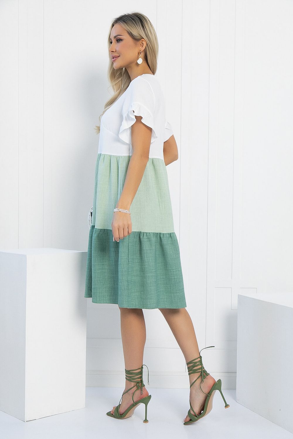 Платье Летний поцелуй (зеленое) П15791-12М LT Collection
