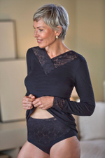 Трусики-слипы с высокой линией талии Embrace (Размер: XXL) (Цвет: черный)