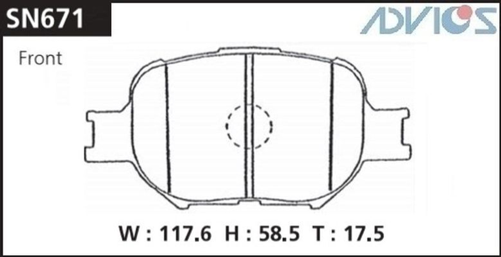 Дисковые тормозные колодки ADVICS SN671