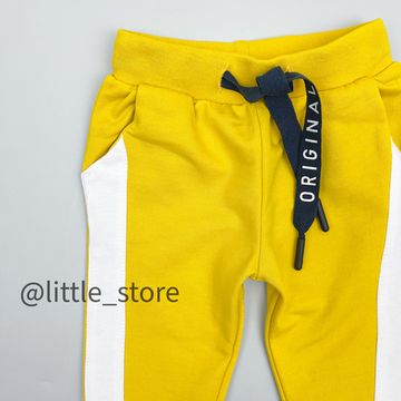 Брюки из футера "Морской бриз" горчица