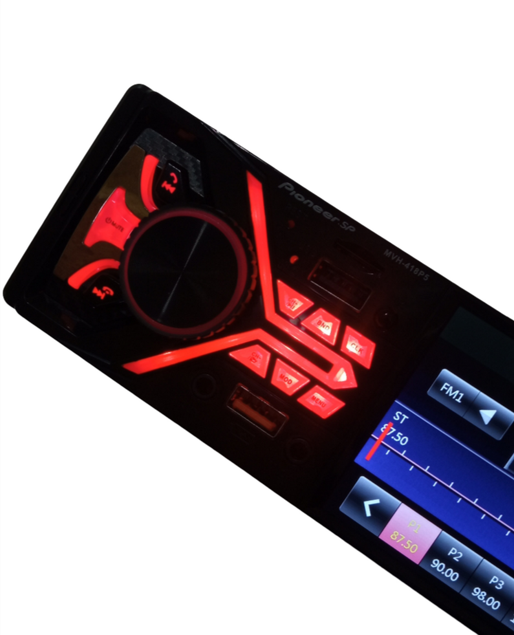 Автомагнитола MP3/MP4/FM экран 4.1" RGB BT BASS Pioneer.SP MVH-418MP5