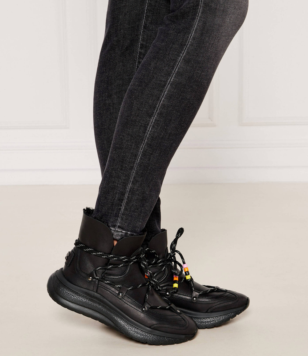 Кожаные кроссовки valsen Casadei - черный(2J909Y021NC2173)