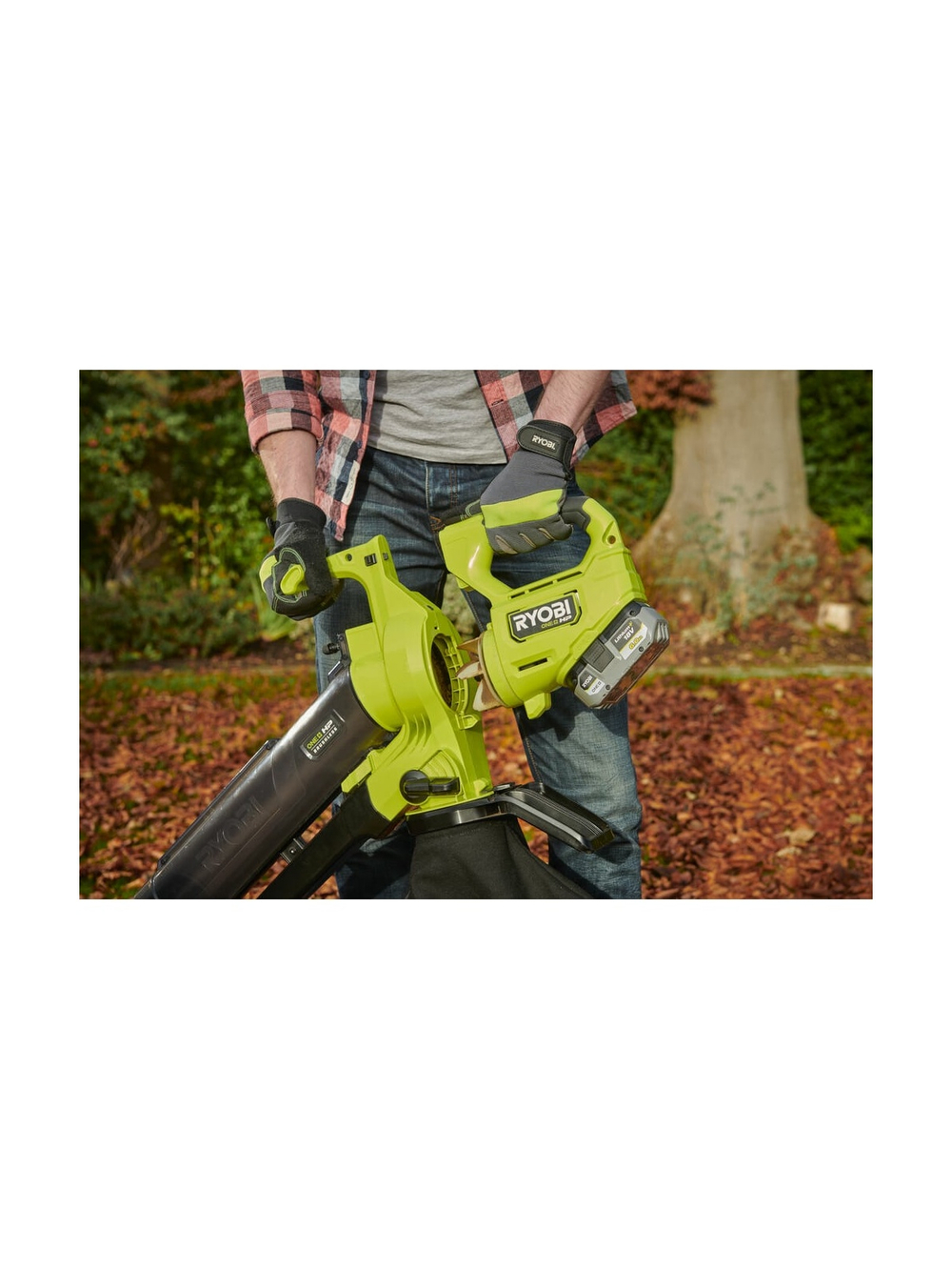 Бесщеточный садовый пылесос-воздуходувка Ryobi ONE+ 18В RY18BVXA-0 5133005546