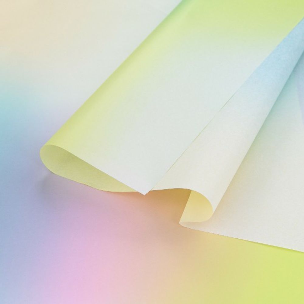 Тишью влагостойкая "Градиент" 50*70см (20листов) Голубой/Персик