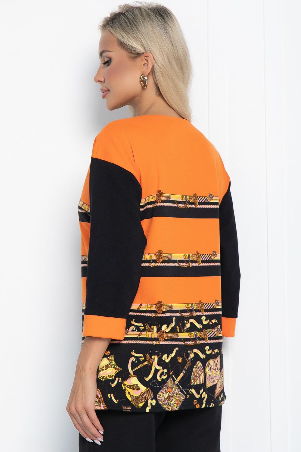 Джемпер Ламия (оранжево-черный) Б11331 LT Collection
