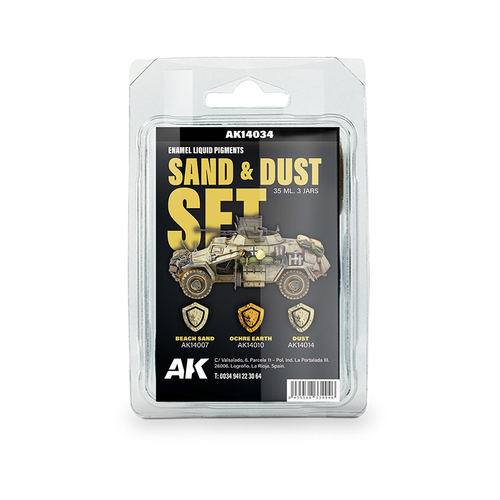 Набор красок AK Interactive Liquid Pigment Set - Sand and Dust