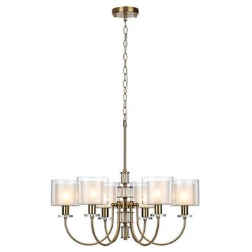 5088/6 CLASSIC ODL25 635 античная бронза/стекло Люстра E14 6*40W SAGA