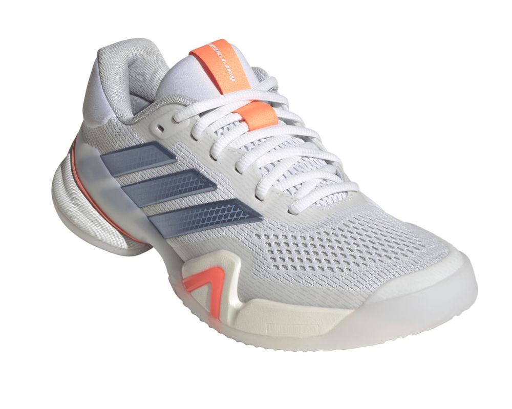 Женские Кроссовки теннисные Adidas Barricade 14 W - cloud white/halo blue/beam orange