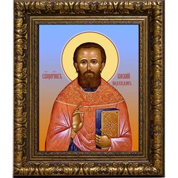 Василий Надеждин, священномученик, пресвитер. Икона на холсте.