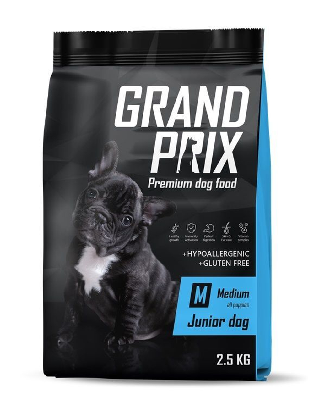 GRAND PRIX. Сухой корм с курицей для щенков собак средних пород 2,5 кг