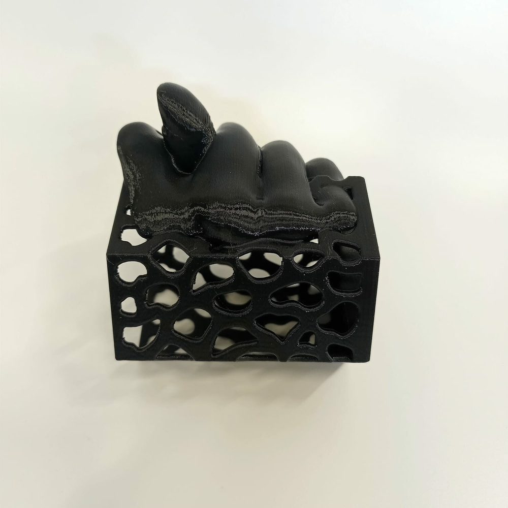 Подставка-шутка для карандашей Фига, Дуля, Кукиш, черная