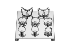 Набор коффердам (раббердам) Brinker Plus Set: подставка для 8 кламп коффердам (раббердам), с клампами Бринкера KSK (Dentech Corporation, Япония) купить на kofferdam.pro
