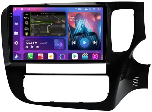 Магнитола Mitsubishi Outlander 3 2012-2021 (правый руль) - FarCar BM9-2K-7263R9 монитор 9.5" 2K QLED на Android 14, TS10, 4+32Гб, CarPlay, 4G SIM-слот