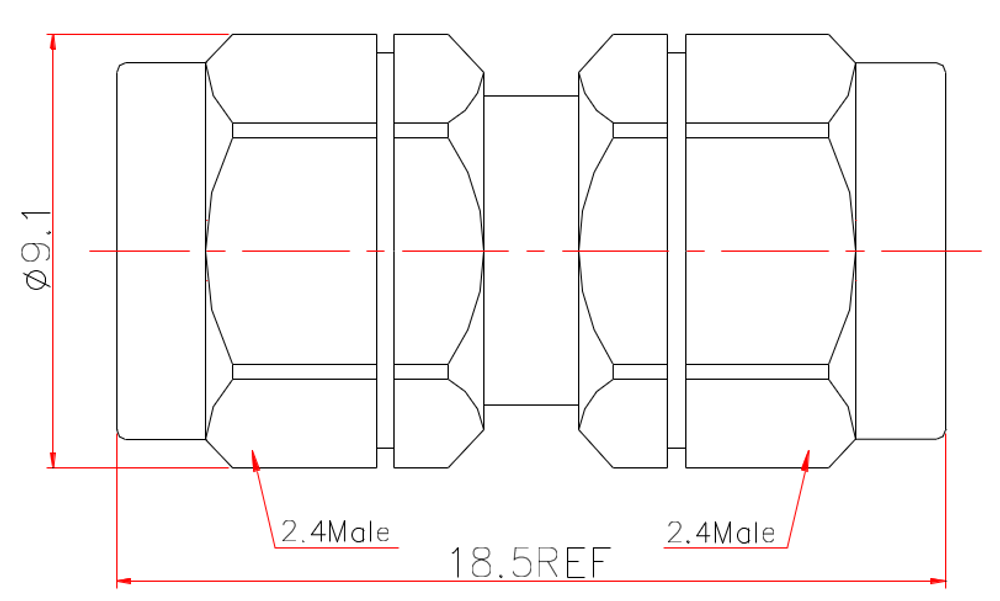 LF-2.4MM-50G, Коаксиальный переходник (2.4 мм)