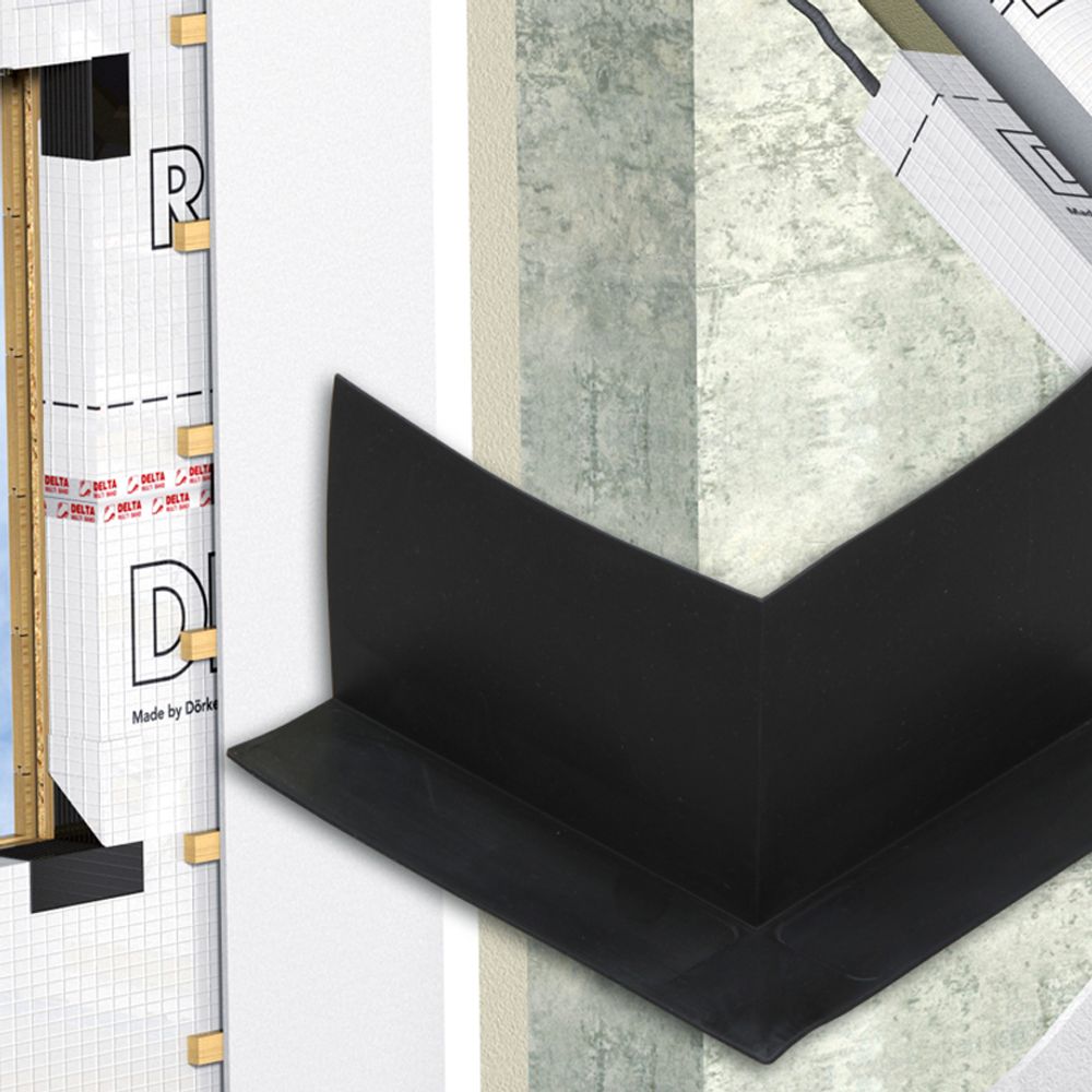 DELTA-FAS CORNER фасонный уголок для герметизации углов оконных и дверных проемов 40шт (100х150х190мм), упак