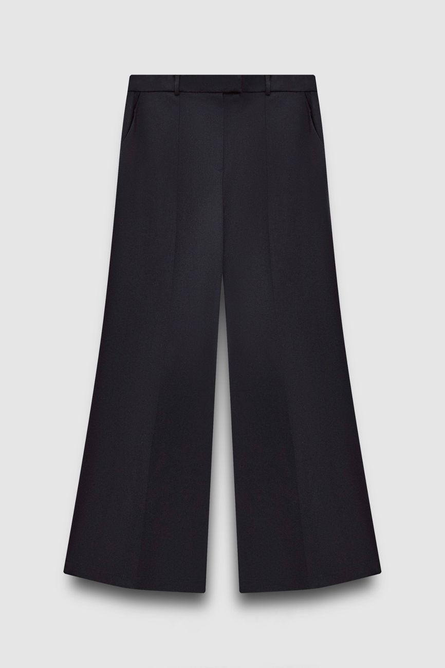 Брюки расклешенные со стрелками, черный