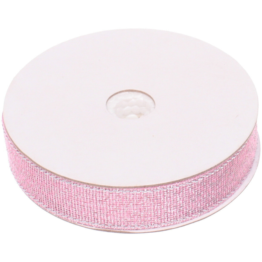 Лента для декорирования «Блеск» 1,2 см, 2,7 м, Розовый