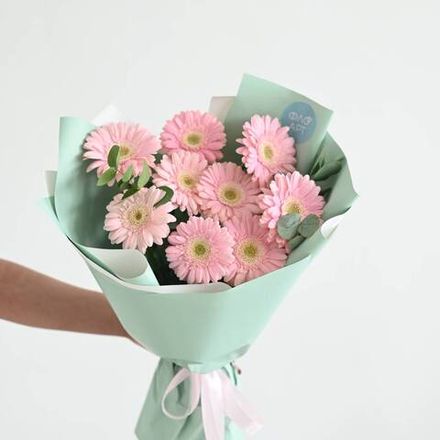 Букет нежно-розовых гербер