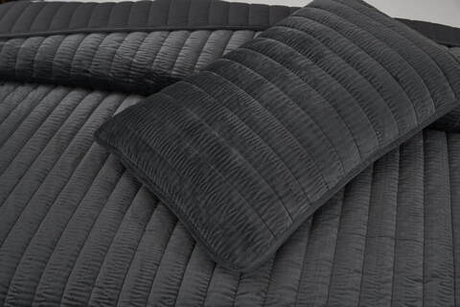 Покрывало 240x260 и 2 наволочки 50х70 Sofi De MarkO Фердинанд темно-серое