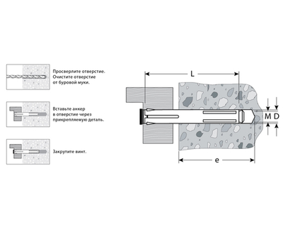 ЗУБР 10 х 72 мм, 60 шт, рамный анкер (302232-10-072)