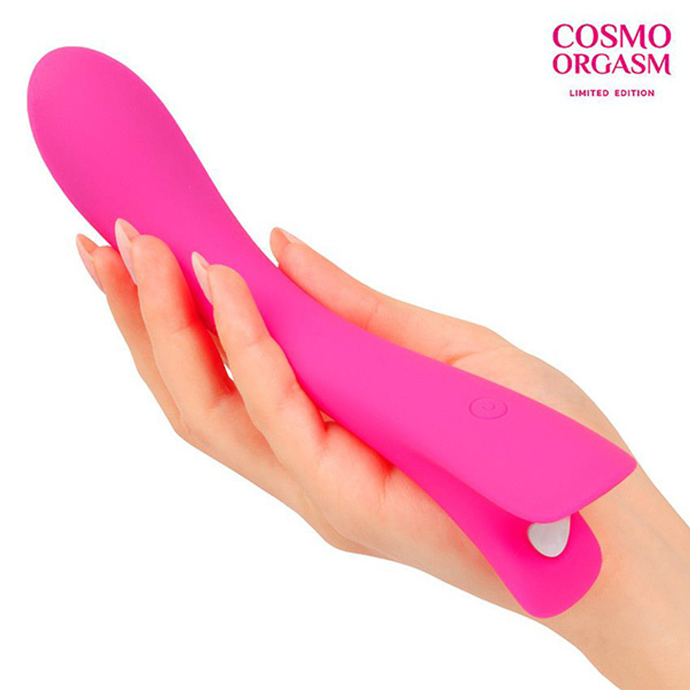 Розовый вибратор 19,9см для G-стимуляции с 9 режимами вибрации Bior Toys Cosmo CSM-23179