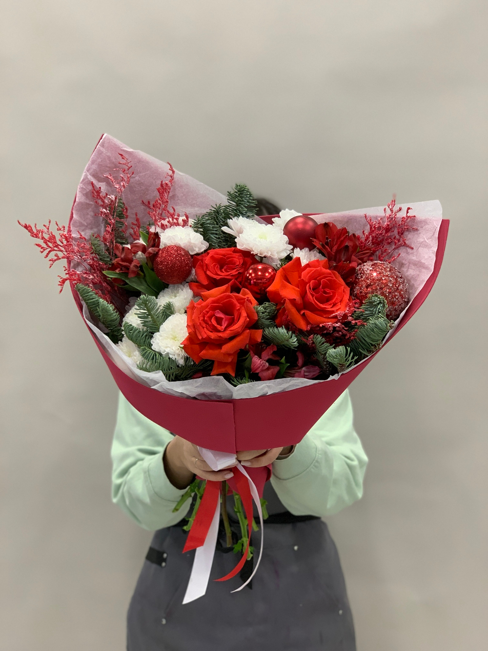 Букет цветов Дед Мороз