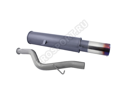 Глушитель Lada 2101-07 c приглушением звука и обожженной насадкой, Dвход 50мм