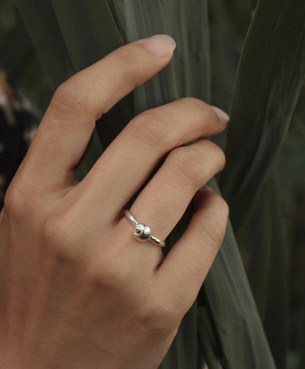 кольцо с малышкой ракушкой