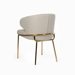 Стул Silva, светло-бежевый, золотые ножки