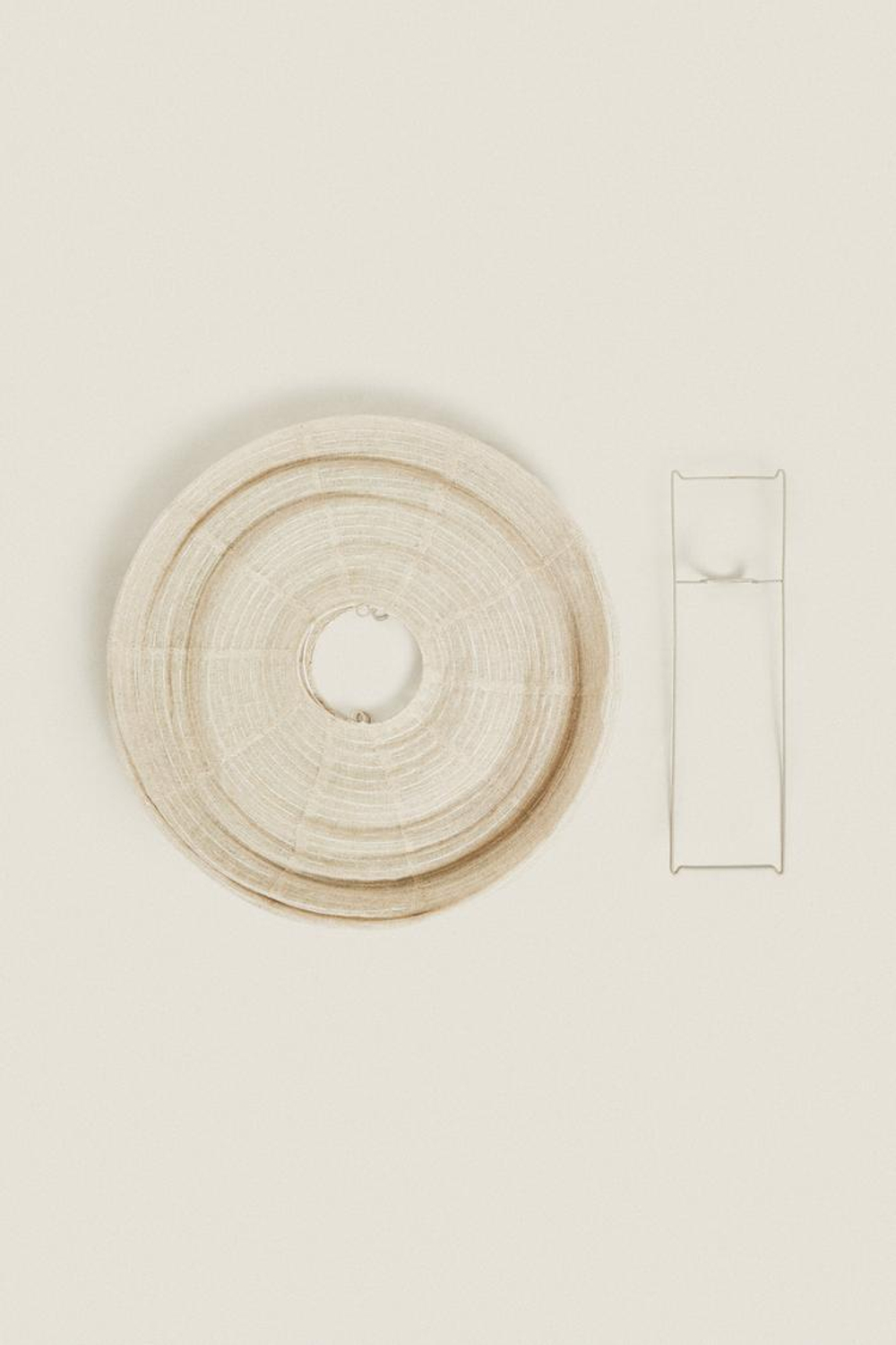 ZARA HOME ЛЬНЯНОЙ ПОТОЛОЧНЫЙ АБАЖУР, СВЕТЛО-БЕЖЕВЫЙ