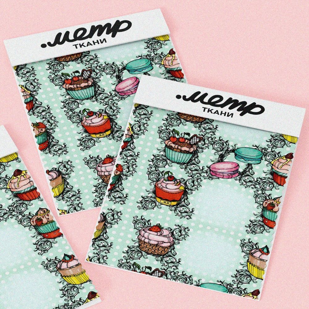 Ткань шелк Армани кремовые пирожные