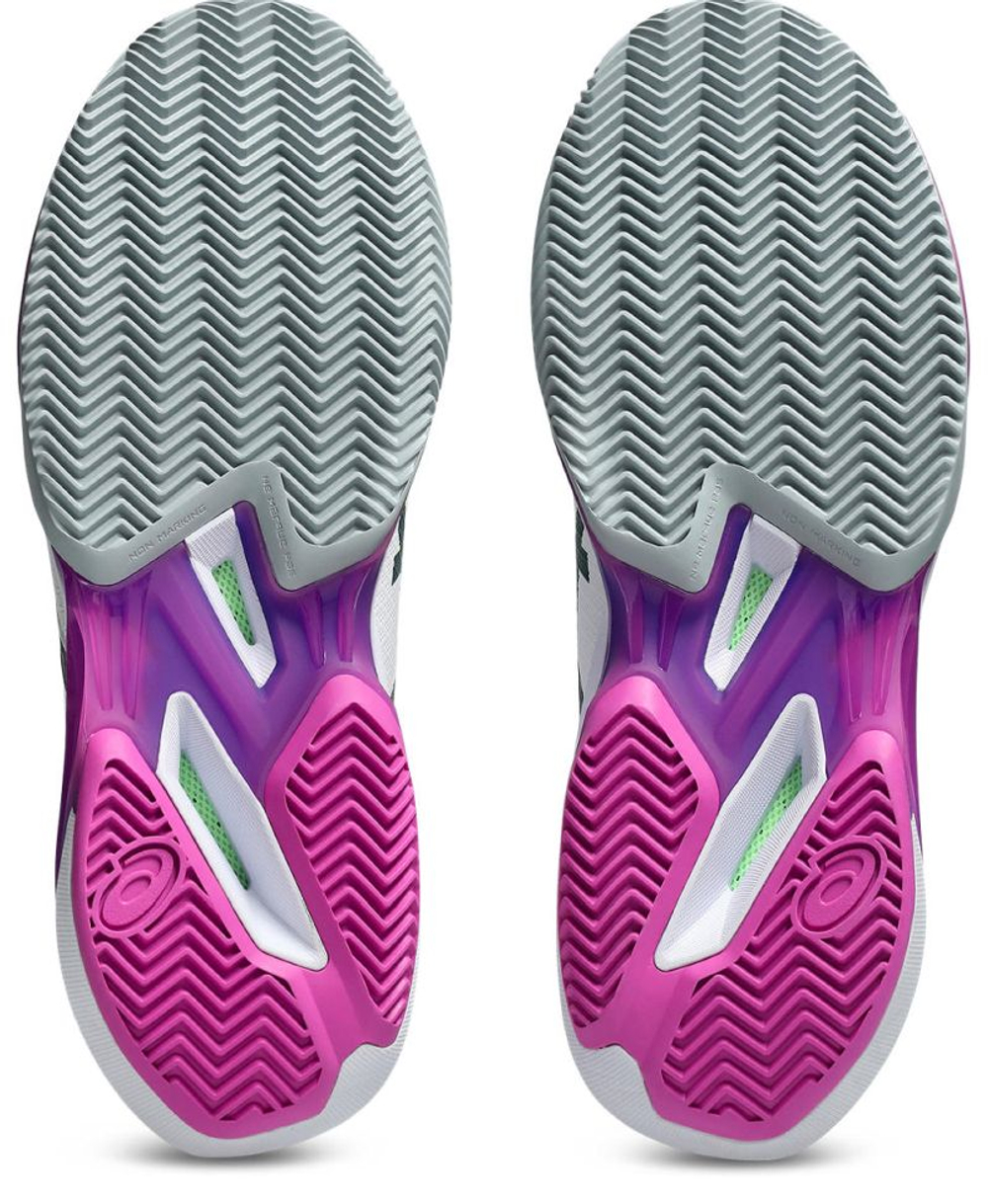 Мужские кроссовки теннисные Asics Solution Speed FF 4 Clay - white/digital sakura