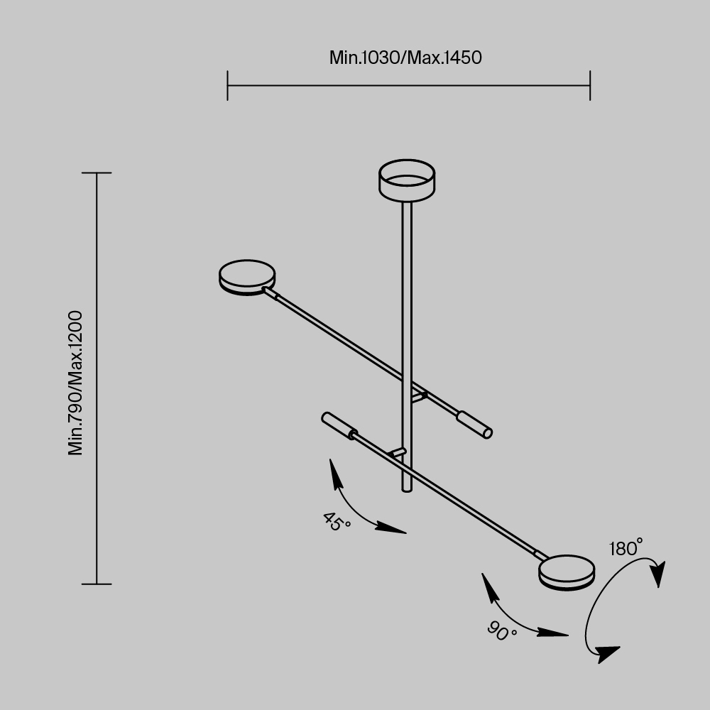 Подвесной светодиодный светильник Maytoni Fad MOD070CL-L15B3K1