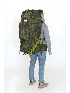 Тактический военный походный каркасный рюкзак 100 л Пиксель