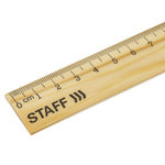 Линейка деревянная 15 см STAFF канадская сосна (144 штуки в упаковке)