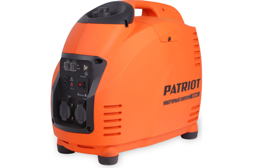 Генератор инверторный PATRIOT GP 3000i, 3,0/3,5 кВт, уровень шума 63 dB, вес 29,5 кг