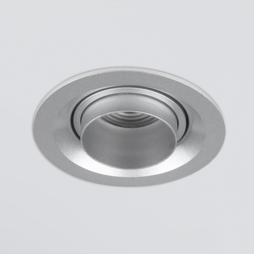 Встраиваемый светодиодный светильник с регулировкой угла освещения Zoom 10W 4200K серебро 9919 LED