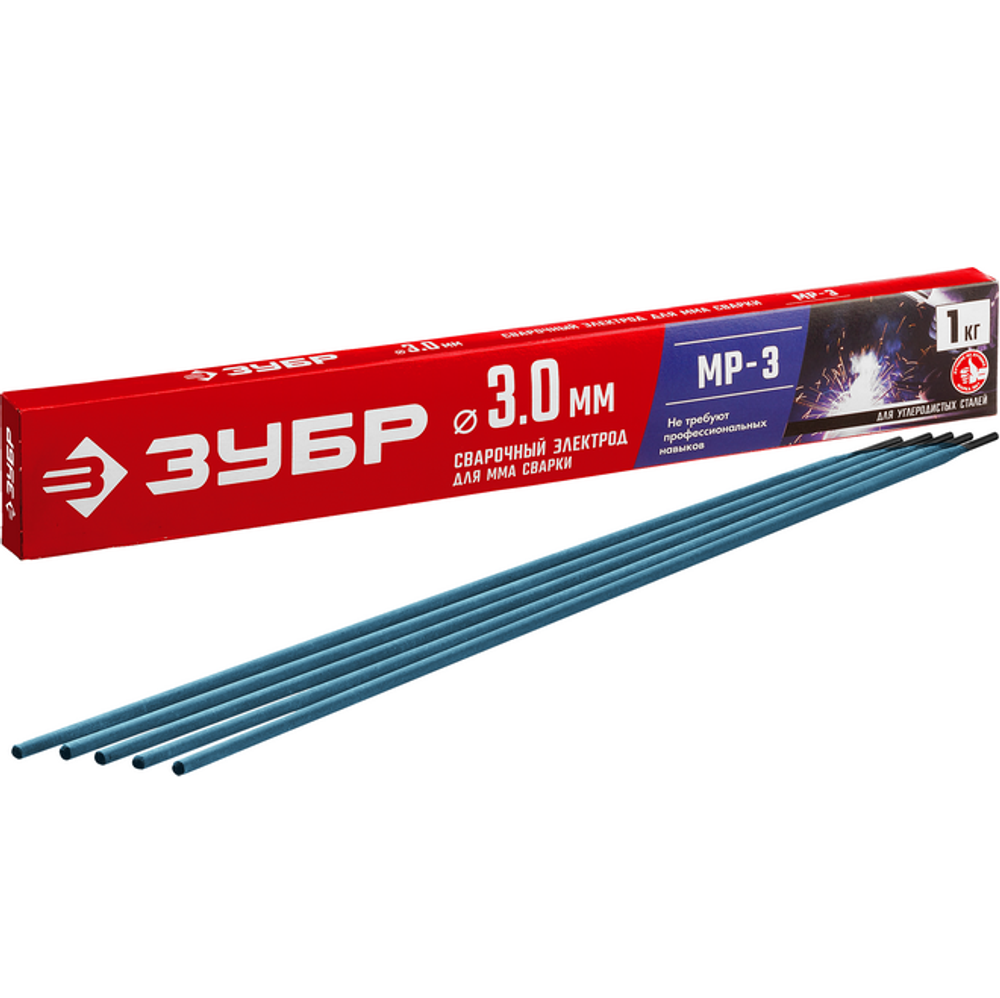 Электроды Зубр 40011-3.0 МР-3 3х350 мм 1 кг