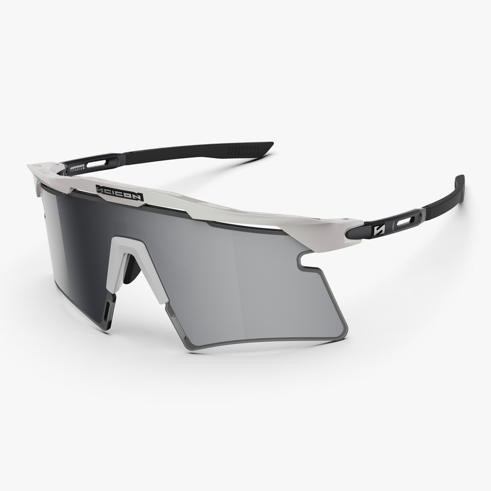 Спортивные очки c диоптриями Scicon Aeroshade 2.0 Titanium Sunglasses White Matt Multi Mirror Silver + Pink