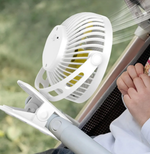 Вентилятор аккумулят. + светильник NGY F006 на прищепке