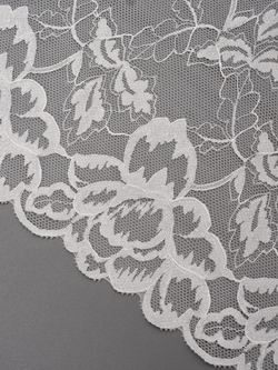 Эластичное кружево цвет теплый белый ширина 21 см