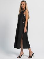 Платье льняное Тропик (черное) П16123-1М LT Collection