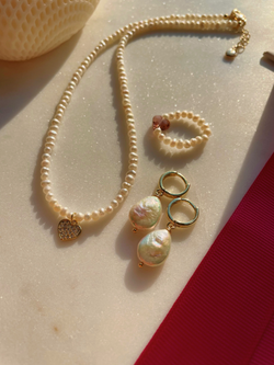 Серьги Овалы из жемчуга