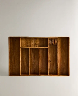 ZARA HOME ЯЩИК ДЛЯ СТОЛОВЫХ ПРИБОРОВ, СВЕТЛО-БЕЖЕВЫЙ