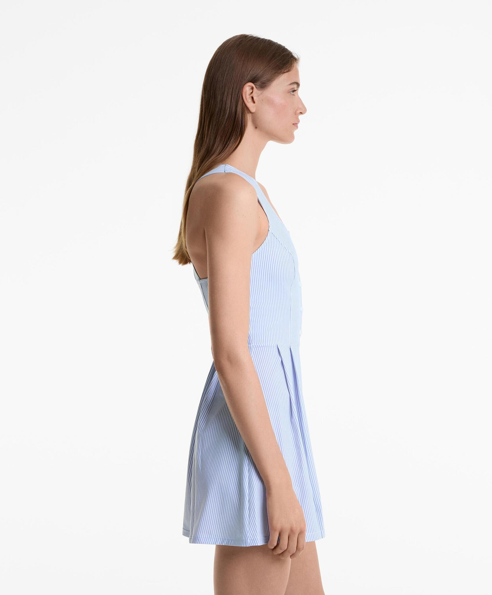 Oysho Короткое платье на бретелях, голубой