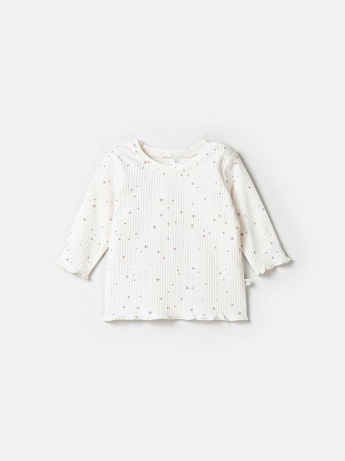 Лонгслив с волнистым краем 